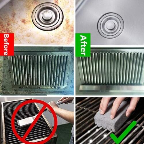 1/2/3/4Pcs BBQ Grill Cleaning Brick Block Barbeque Fast Cleaning Stone BBQ Racks Stains Grease Cleaner BBQ Tools Kitchen Gadgets