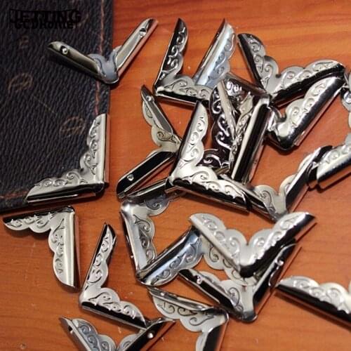 12Pcs Metal Corners For Books Scrapbooking Photo Albums Menus Corner Protectors Metal Crafts DIY