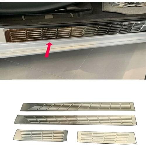 Car Accessories Outer Door Sill Scuff Plate Threshold Protector Cover Trim For Honda Fit Jazz GR 2020 2021 golden Silver 4pcs