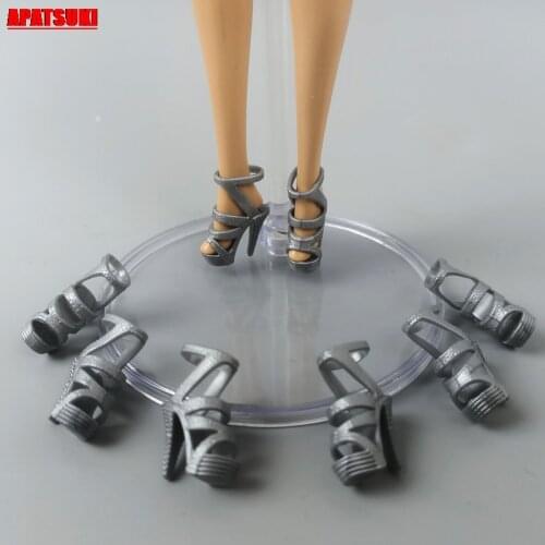 5pairs/lot Shoes for Barbie Dolls Shoes for 1/6 Dolls High-Heel Shoes for Ladies Girls Doll Accessories Toys Best Gifts for Girl
