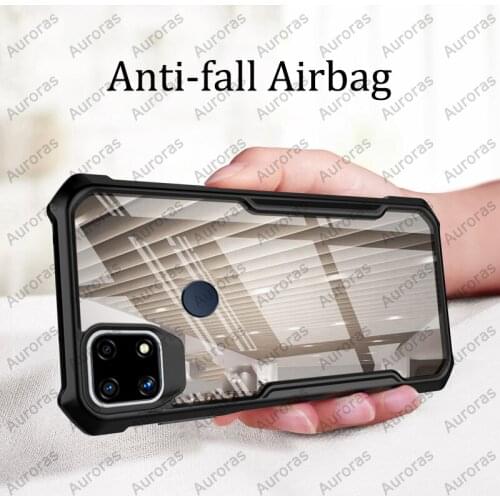 Auroras For OPPO A15 Case Official Original Shockproof Airbag Clear with Soft Frame Cover For OPPO A15 Case