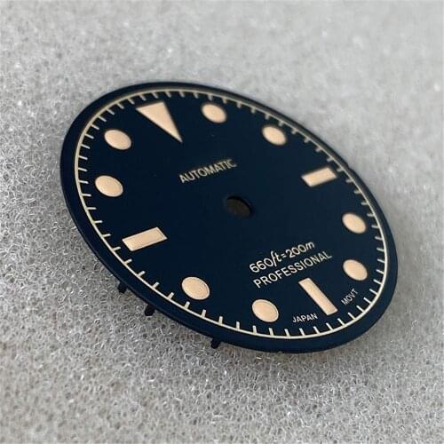 Single calendar plate 28.5mm watch dial Green Luminous for NH35/4R/7S/NH35A watch dial printing Movement Repair Part