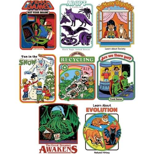 Europe LEARN ABOUT RECYCLING Retro custom patch DIY patches for children woman Sticker on clothes