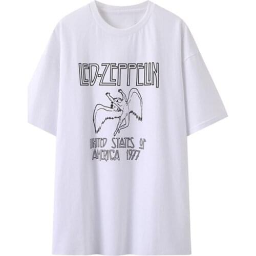 Oversize Women Soft Cotton O Neck T-shirt 2021 Summer Fashion Ladies Vintage Casual Loose T-shirt Female Printed T-shirt Top