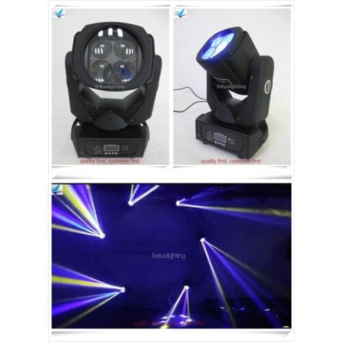 H-20X China Free Shipping 4X25W DMX LED Mini Strong Beam Moving Head Macro Effect Light Disco Club racing light effect