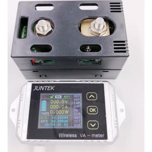 DC 120v 100A Combo Meter Wireless Voltage current KWh Watt Meter Battery Solar Capacity tester monitoring coulombmeter module