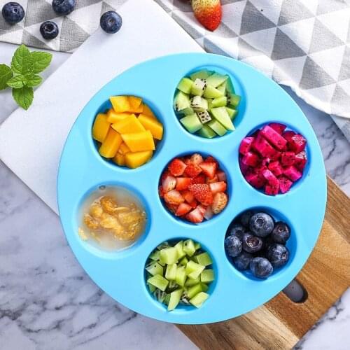 Food Grade Silicone 7 Hole Round Mold Cake Grid Egg Steam Mold Air Fryer Accessories Safe and Harmless