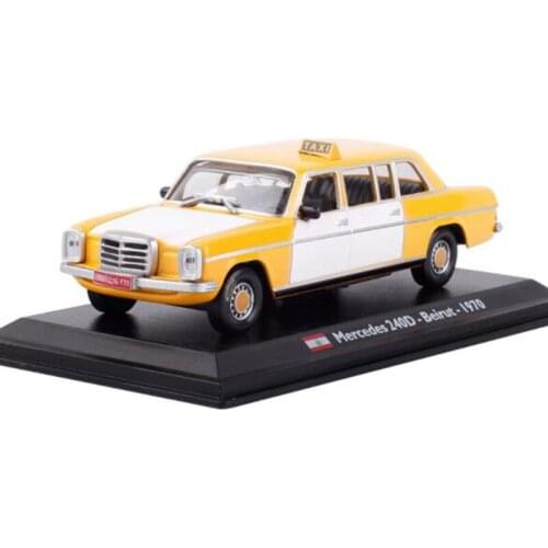 1/43 Scale DIE-cast Classic Lebanon 240D Beirut 1970 Yellow Color Taxi Car Model Diecast car Collection display decoration