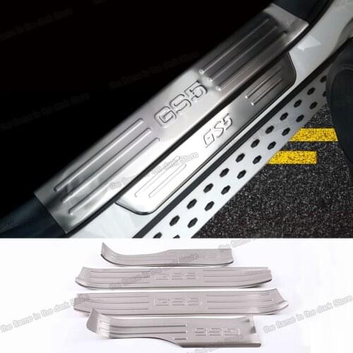 Lsrtw2017 for Trumpchi Gs5 Car Door Sill Threshold Protector Trims Interior Accessories Mouldings 2019 2020 Stainless Steel gac