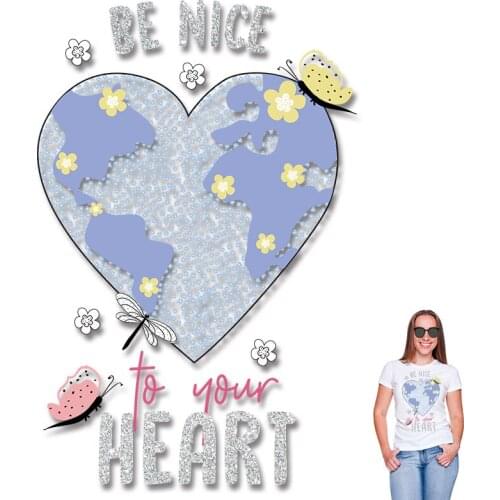 Sweet Heart Love DIY Appliques Stickers on Clothes Ironing stickers Iron on patches Cheap Custom own design