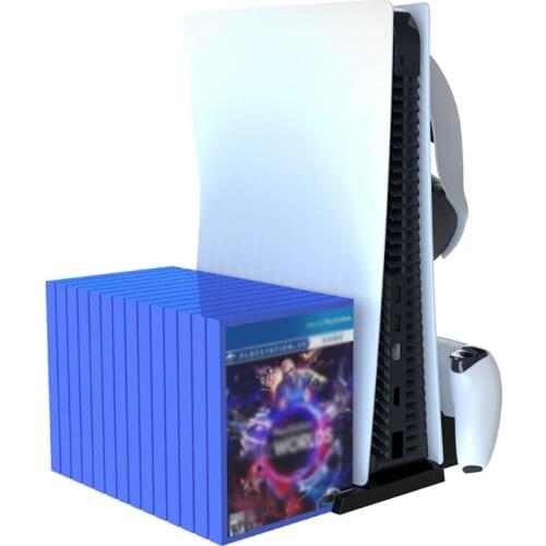 H7JA Multi-Functional Controller Storage Rack Charging Dock Stand Compatible with PS5 Headphone Bracket Holder Base