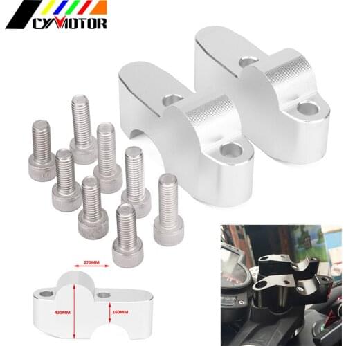 Motorcycle CNC Aluminum HandleBar Clamp Riser Adaptor For Benelli BJ250 BJ 250 TNT125 TNT135 TNT250 TNT 125 135 250 15 16 17 18