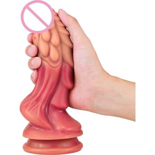 Soft Silicone Flesh Dildo with Suction Cup Sucker Big Artificial Penis for Women Female Masturbator Adult Sex Product Sex Toys