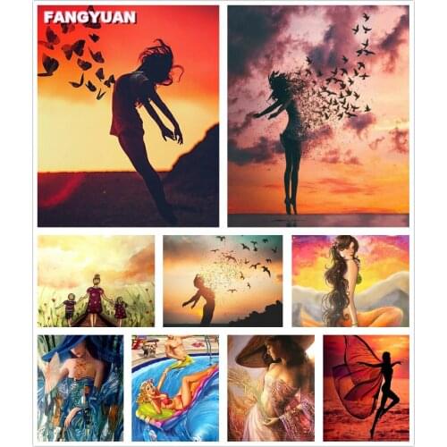 Female 5D Diy Diamond Painting Accessories Cocoon Into Butterfly Full Drill Cross Stitch Kit Diamond Embroidery Mosaic Home Deco