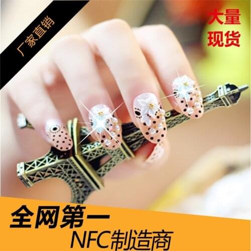 ISO14443A 13.56MHz 213 NFC Nail sticker with LED 100pcs/lots