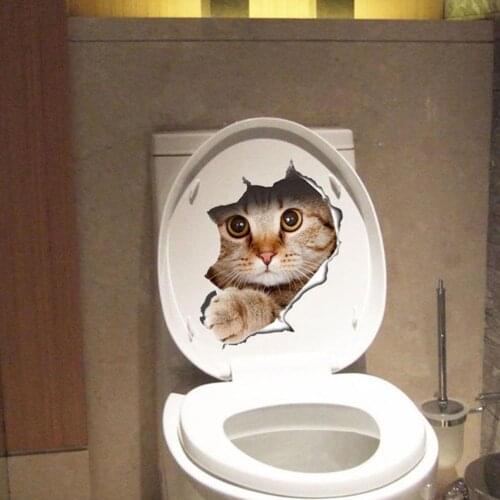 NEW 3D Wall Sticker Environmentally Friendly Easy to Apply Animal Patten Decoration Sticker for Home Refrigerator Toilet Decor