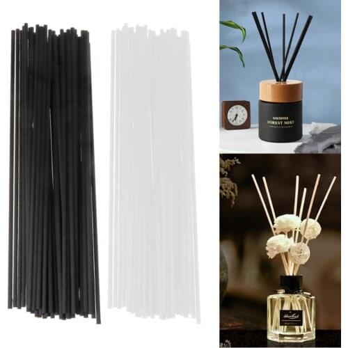 50Pcs 21.5cmx3mm Fiber Sticks Diffuser Aromatherapy Volatile Rod for Home Fragrance Diffuser Home Decoration