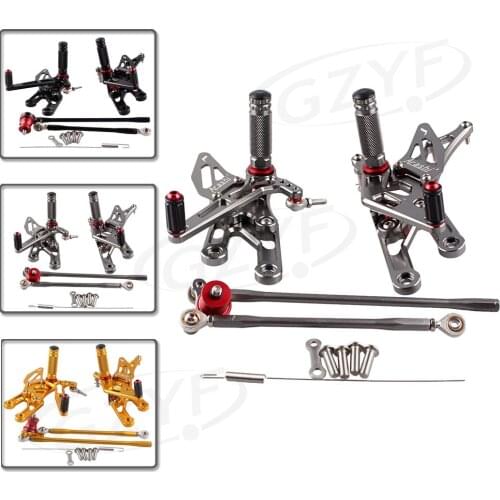 Rear Footpegs Foot Pegs Pedals for Honda CBR600RR 2003 2004 2005 2006 & CBR 1000 RR 2004-2007 Motorcycle Part Adjustable