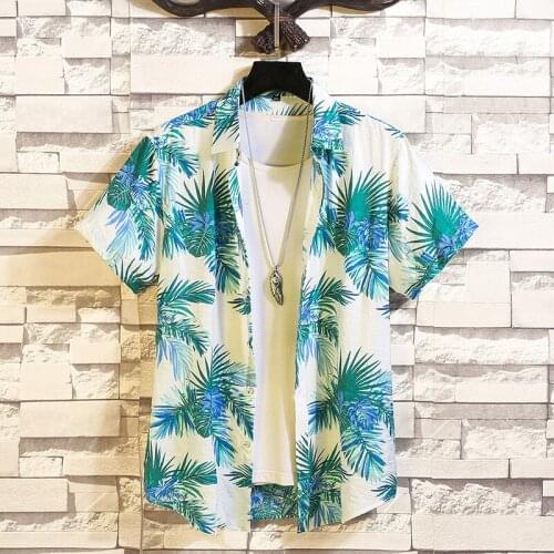 Plus Size 7XL 6XL 5XL Summer Holiday Style Short Sleeve Floral Shirts Men Clothing 2021 All Match Regular Fit Chemise Homme Sale