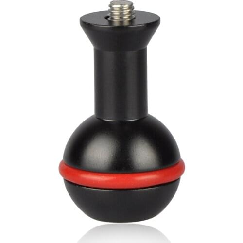 1'' Ball Adapter with M6 Screw 1/4''-20 Mount for Underwater Handle Grip Tray Expansion Bracket Flashlight Arm Joint System