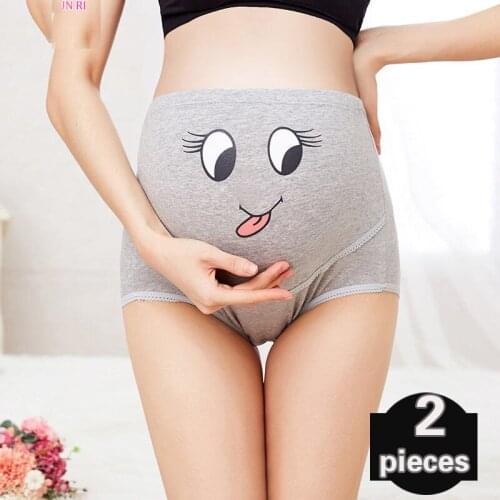 2 pcs Womens underpants Adjustable underwear pregnant Female underwear cotton crotch High waisted plus size women underpants