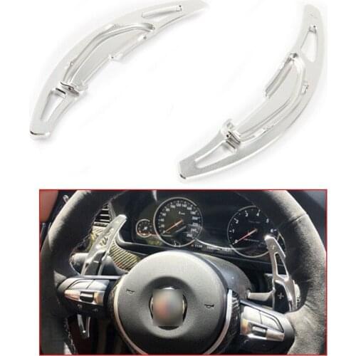 Yubao Silver Car Steering Wheel Shift Paddle Extension Shifter For BMW M2 M3 M4 M5 M6 X5 X6 Aluminum Alloy