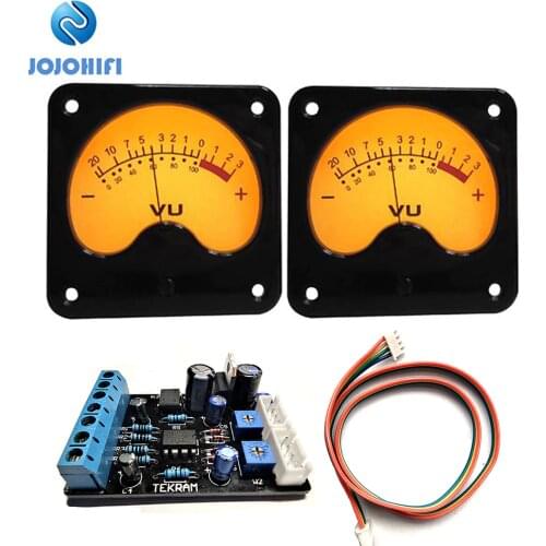 2pcs TR-57 VU Meter + 1pcs Driver Board Level DB meter Amplifier Pre-level level meter Speaker Power meter head with Backlight