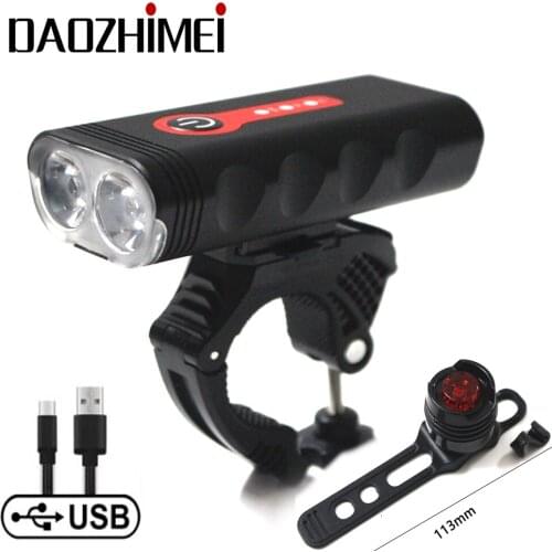 8000 Lumen USB Bike Light 2x XML-L2 LED Rechargeable Built-in Front Light Flashlight Lamp Headlight Camping Lights Bike Light