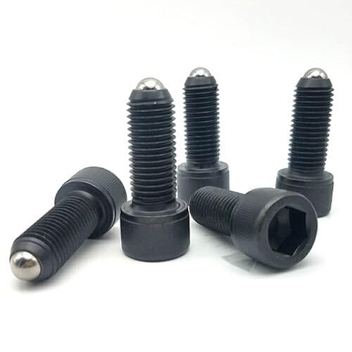 1pcs M16 Hexagon type Ball-type plunger Locking Allen bolt Cylindrical screw Springless rolling bead Knurled Carbon steel