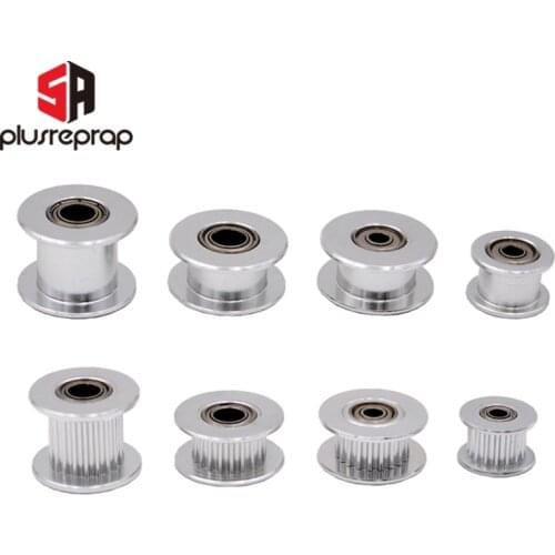 10PCS GT2 Idler Timing Pulley 16-tooth 20-Teeth with 3mm or 5mm Bore with Bearings for 3D Printer Parts Timing Belt 6mm 10mm
