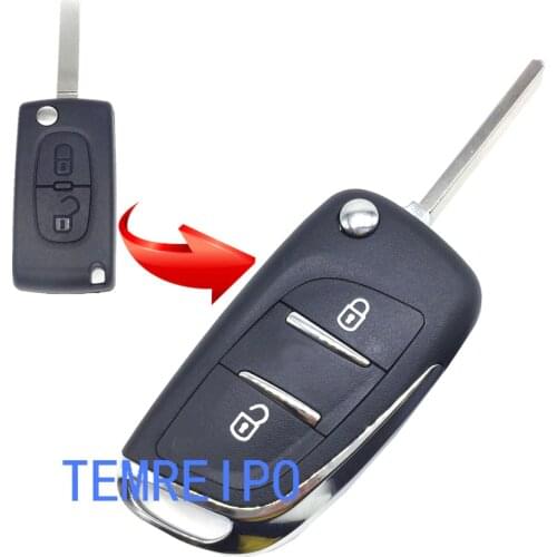2 Button Modified Flip Folding Key Case FOB Case Shell For Citroen C2 C3 C4 C5 C6 C8 CE0536