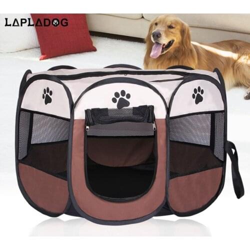 2018 Fashion Dog bed Kennel puppy Lovely Cats House Dog Playpen Folding Portable Pet Fence Oxford Carrying Bag Pet Supply ZL122