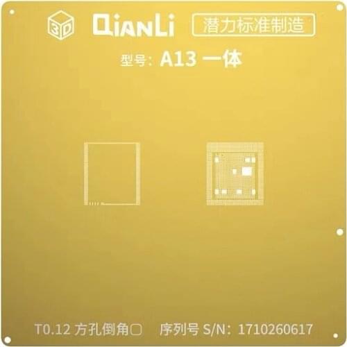 QIANLI BGA Reballing 3D Stencil Plating Tin For iPhone A8 A9 A10 A11 A13 Motherboard CPU Repair Welding