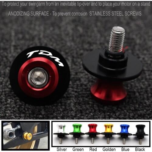 Motorcycle Accessories CNC Aluminum M6 Swingarm Spools Slider Stand Screw For Yamaha TDM900 TDM 900A TDM 850 2002-2010