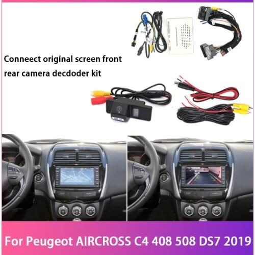 Car Parking Rear View Camera For Peugeot AIRCROSS C4 408 508 DS7 2019 Original Screen Upgrade Interface Full HD Reverse Decoder
