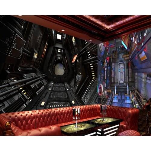 Free Shipping Photo Wallpapers Customize 3D Wallpaper Personality Space Capsule KTV Wall Mural Restaurant Fashion Wallpaper