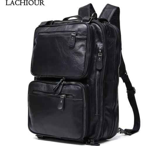 Brand Genuine Leather Handbag Large 14inch Laptop Bag Handbags Cowhide Crossbody Bag Mens Travel brown Leather briefcase