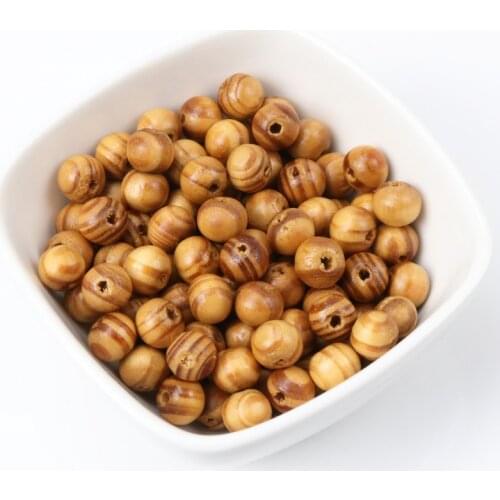 6~30mm Pine Natural Round Wood Spacer Wooden Loose Beads Wholesale Unfinished Handmade for Bracelet Necklace DIY Jewelry Making