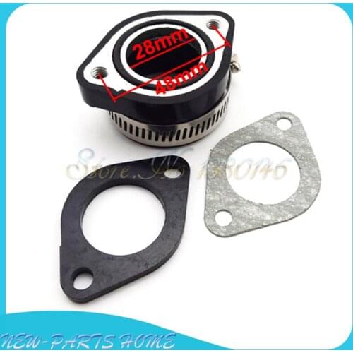 Carb Intake Adapter Boot Rubber Pipe Flange Gasket For Mikuni VM24 Keihin PE24 26 28 OKO Pit Bike