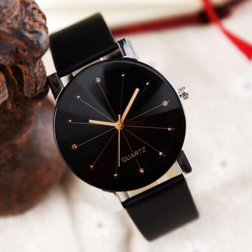 Womens Watches 2021 Leather Strap Line Analog Movement Fashion Zegarek Damski Luxury Ladies Bracelet Leather Watches For Women