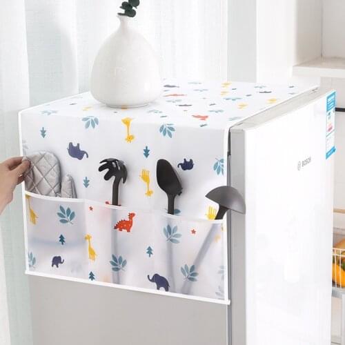 Refrigerator Cover PEVA Dustproof Storage Bag for Cover Machine Washing Fridge Cover Home Crafts Kitchen Accessories Tools