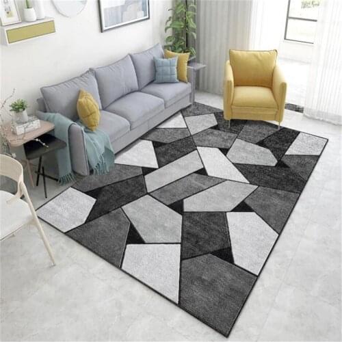 Black White Gray Irregular Geometric Pattern Floor Mat Carpet For Living Room Modern Simple Bed Rug Hallway Rugs Kitchen Carpet