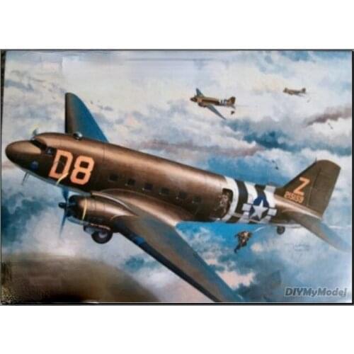 DIYMyModeI USA C-47 Skytrain C47 Air train transport DIY Handcraft Paper Model KIT Handmade Toy Puzzles Gift Movie props