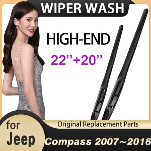 For Jeep Compass 2007~2016 MK1 MK49 Car Wiper Blades Windshield Front Window Windscreen 2008 2009 2010 2011 2012 Car Accessories