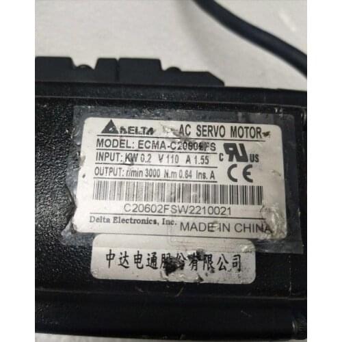 ECMA-C20602FS SERVO MOTOR , used in good condition . 80% appearance new , good working , free shipping