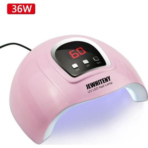 36W UV LED Nail Lamp Manicure Nail Dryer For All Gels Polish Sun Light Infrared Sensing 30/60/99s Timer LCD Display USB Cable