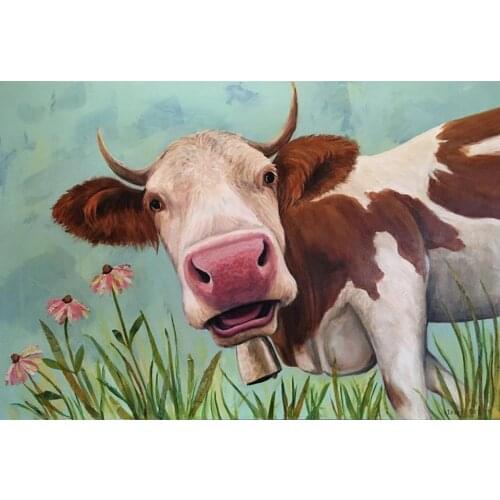 Full Square&Round Drill Diamond Embroidery Cow 5D DIY Diamond Painting Cattle Rhinestones Pictures Diamond Mosaic Animal