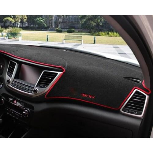 STYO Car dashboard cover Mats Avoid light pad Instrument platform desk Carpets For LHD Hyundaii Tucson 2015 2016 2017 2018