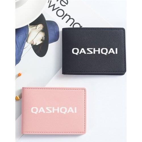 Car Premium Hand-Woven Leather Card Holder For NISSAN QASHQAI J10 J11 Accessories