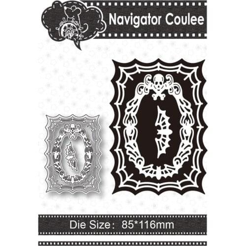 Halloween metal cutting mold cut spider photo frame cutting decoration creative embossing DIY craft new arrival in 2021